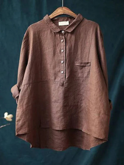 Rhea | Women's Linen Long Sleeve Shirt