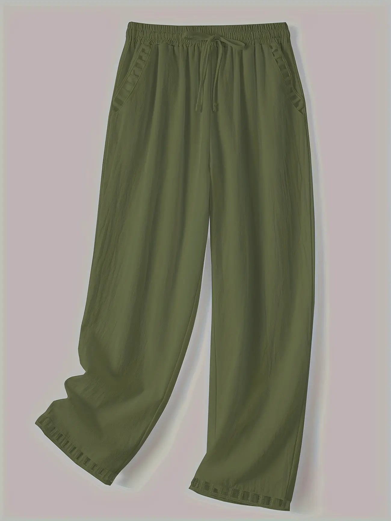 Tracey | Contrast Trim Cropped Pants