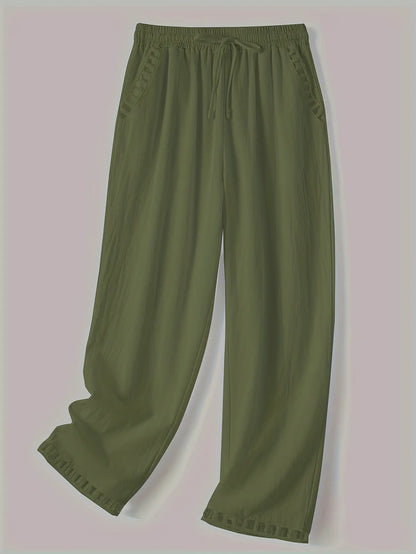 Tracey | Contrast Trim Cropped Pants