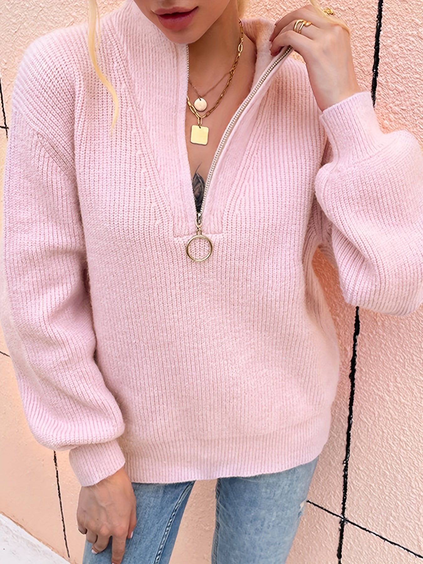 Faye | Zipper Sweater