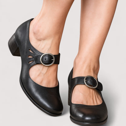 Els | Orthopedic leather sandals with comfortable wedge sole