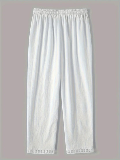 Tracey | Contrast Trim Cropped Pants