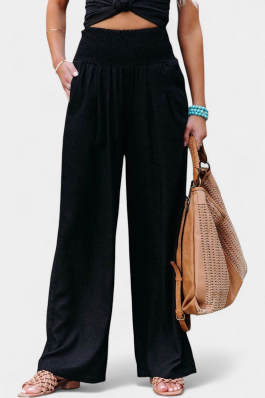 Alexia | Cotton and Linen Pants with Flowing Cut