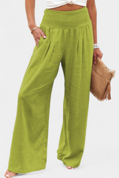Alexia | Cotton and Linen Pants with Flowing Cut