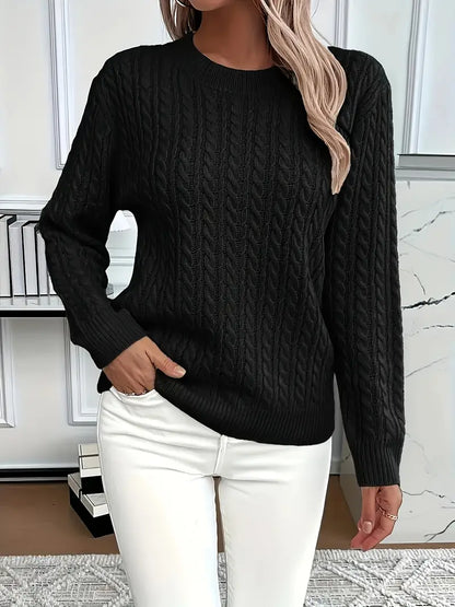 Quinisha - Cable Knitted Sweater