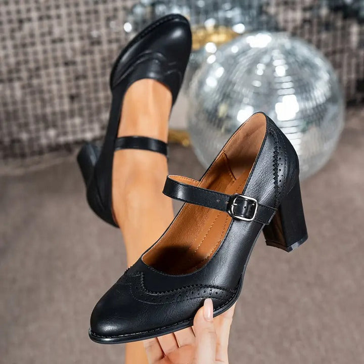 Aida - Leather Orthopedic Heels | Premium Edition